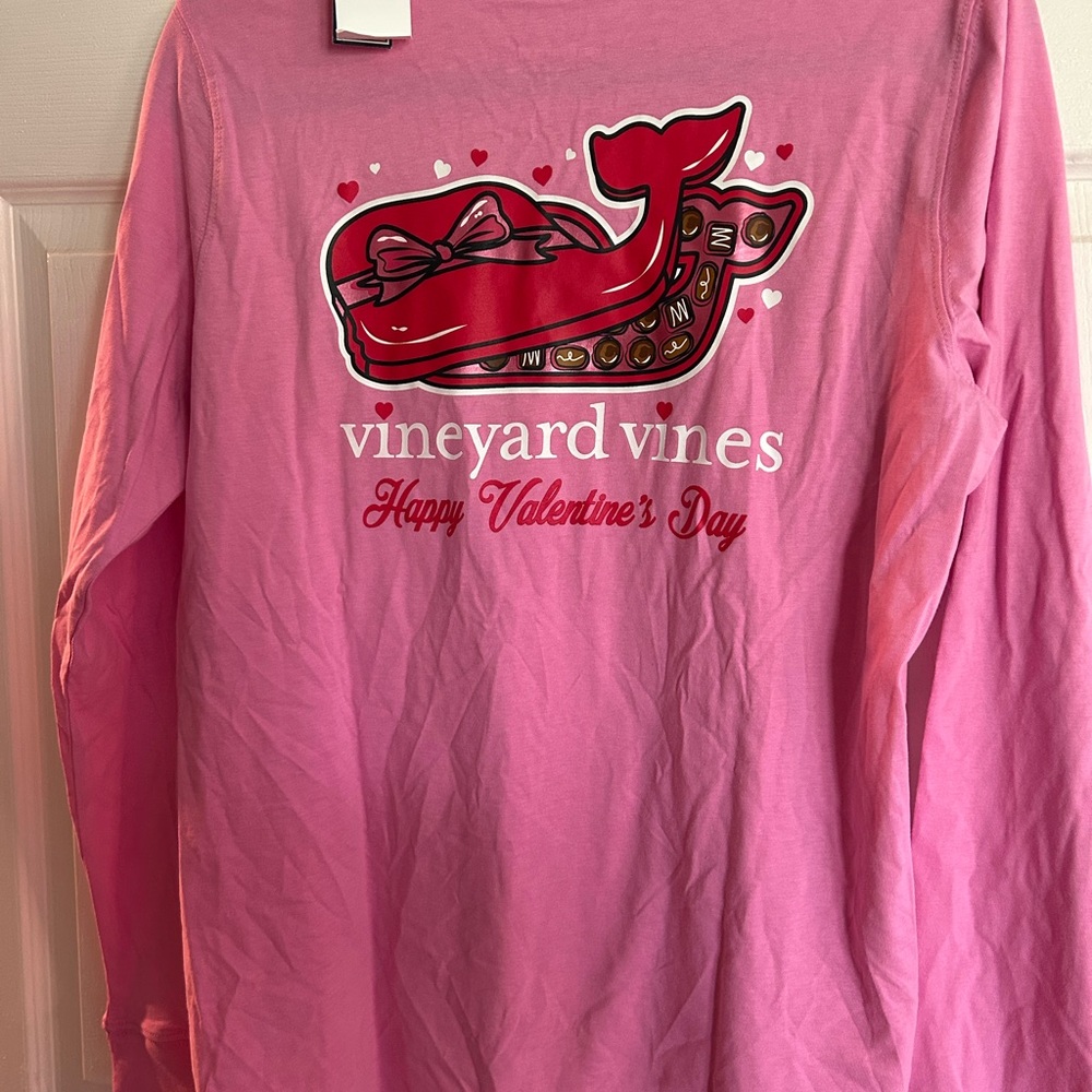 Vineyard Vines Pink Valentine's Day Long Sleeve Shirt
